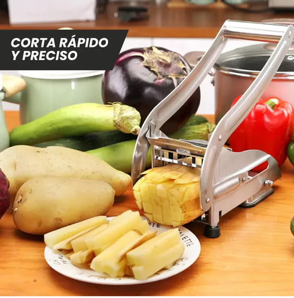 Cortador Picador de Papas y Verduras de Acero Inoxidable