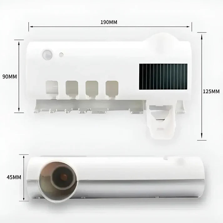 Porta Cepillos Dental con Esterilizador y Dispensador Automático