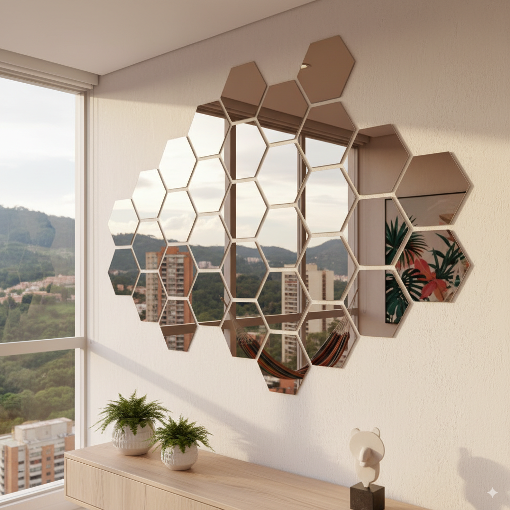 Espejos Adhesivos Hexagonales