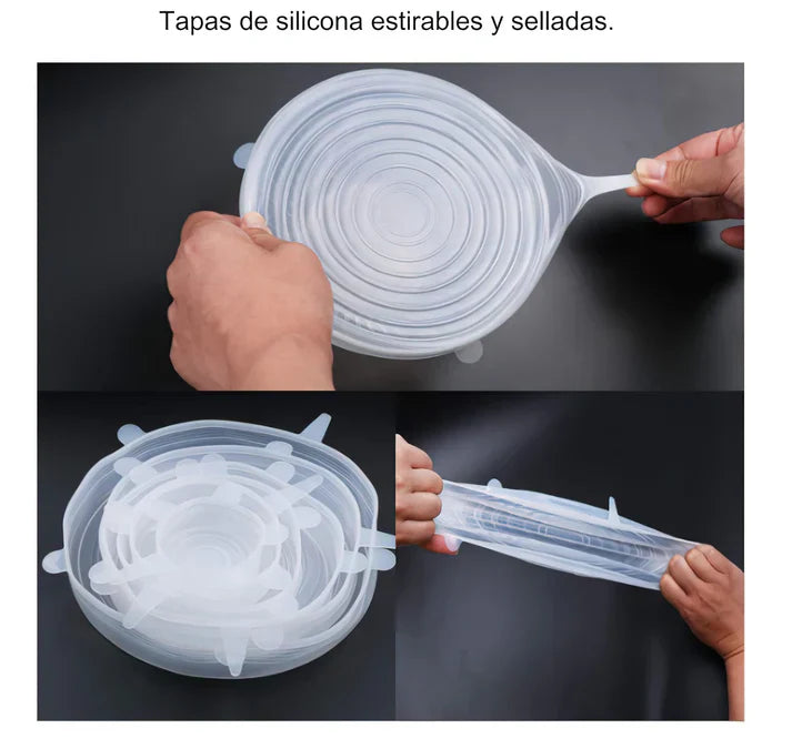 Pack x6 Tapas Selladora Ajustable Multiusos