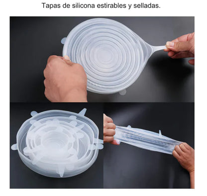 Pack x6 Tapas Selladora Ajustable Multiusos