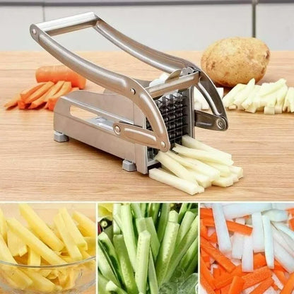 Cortador Picador de Papas y Verduras de Acero Inoxidable