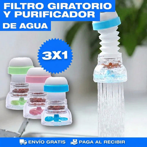 PROMO 3x1 Filtro Giratorio y Purificador de Agua